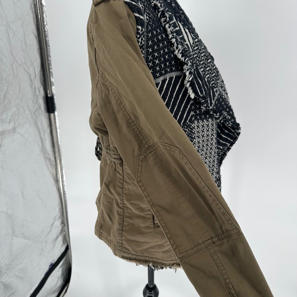 Anthropologie Hei Hei Fringe Pattern Anorak Jacket Keffiyeh Green XS - Picture 7 of 11